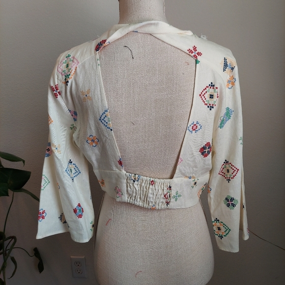 Zara linen blend top size L - Picture 4 of 11